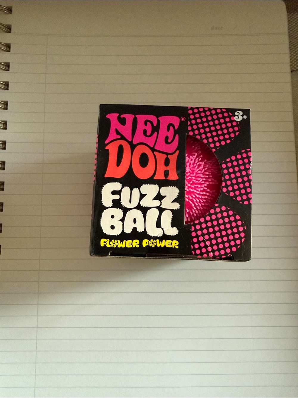 Authentic NeeDoh Fuzz Ball Flower Power - Pink